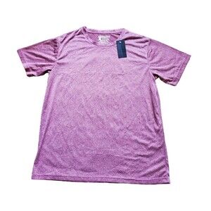 AKAWOOKO Shirt Men Medium Red Heather Short Sleeve Dry Fit Sport Top NWT